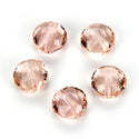 25pcs Adabele Austrian Faceted Flat Round Coin Crystal Beads #5052, Light Padparadscha Pink, 8mm, Hole ID 1mm, SSMR830