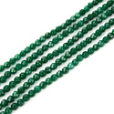 Natural Emerald Green Jade Gemstone Faceted Round Beads, 10mm, Hole ID 1mm, 14 Inch/1 Strand, GH-G10