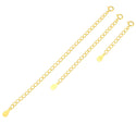 1pc 925 Sterling Silver Chain Extender with Clasp, 18K Yellow Gold Plated Cable Chain Extension, Length Selections: 2 inch/3 inch/4 inch/5 inch/6 inch