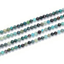 Natural Chrysocolla Gemstone Tiny Small Faceted Round Beads, 4mm, Hole ID 0.6mm, 15 Inch/1 Strand, GK4-16