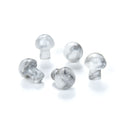 4pcs Natural White Howlite Hand Carved Mushroom Gemstone, 20mm Loose Cut Stones, G3P-B7