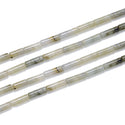 Natural Grey Labradorite Gemstone Cylinder Tube Beads, 13x4mm, Hole ID 1mm, 14.5 Inch/1 Strand, GH-H12