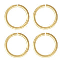20pcs 925 Sterling Silver Open Jump Rings, Real 18K Yellow Gold Plated, 0.8mm/20 Gauge, Size Selections: 4/6/8/10/12mm