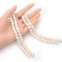 Adabele Natural Potato Round Pearl Beads, White Cultured Freshwater Pearls, 9- 10mm, 1 Strand/14 Inch, FP3-10