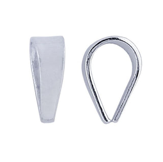 5pcs 925 Sterling Silver Soldered Folding Donut Bail Loop, Pendant Connector,10mm x 8mm SS181-4