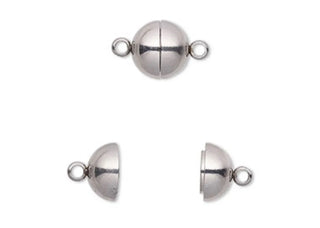 10pcs 304 Stainless Steel 8mm Magnetic Clasp Sets