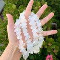 Natural Raw Crystal Quartz Nugget Drilled Gemstone Beads, Clear AB Titanium Coated Stone Nuggets, 15 Inch, GA-B2