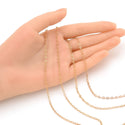 33 Feet Diamond Cut Flat Cable Chain Link, Raw Brass Uncoated/Unplated, 2.5mm, CK10-F4