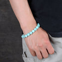 1 Strand Stretch Natural Russian Amazonite Beaded Gemstone Bracelet, 10mm Bead, Length Selections: 7 inch/7.5 inch/8 inch/8.5 inch