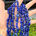 Natural Lapis Lazuli Gemstones Chip Beads, Free Form, 5mm-8mm, Hole ID 1mm, 1 Strand/31 Inch, GZ1-19
