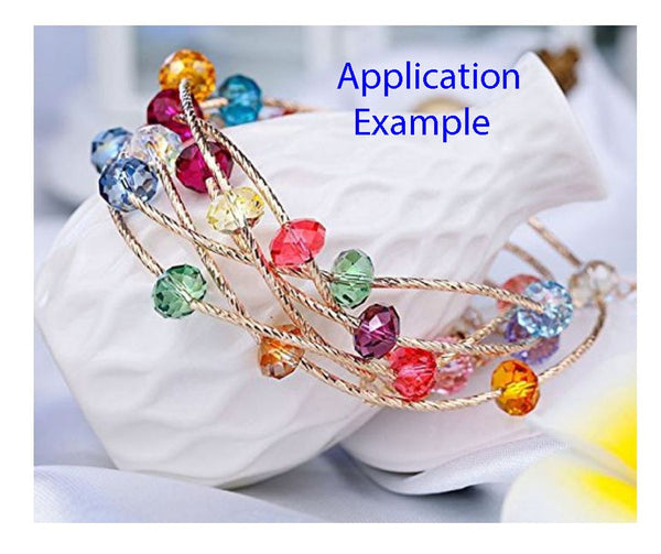 500pcs Creative Club Faceted Rondelle Crystal Glass Beads, Gold Aurum, 4x3mm Small Tiny, Hole ID 1mm, CCR433