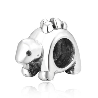 Cute Solid 925 Sterling Silver Dinosaur Charm Bead, Compatible with Pandora All Other Charm...
