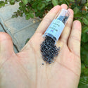 7.5g Miyuki Delica 11/0 Seed Beads, Opaque Metallic Gunmetal DB1