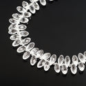 200pcs Creative Club Faceted Teardrop Briolette Crystal Glass Beads, Pendant Drop, Crystal Clear, 12x6mm, Hole ID 1mm, CCT2-1