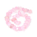 Natural Raw Crystal Quartz Nugget Drilled Gemstone Beads, Rose Pink AB Titanium Coated Stone Nuggets, 15 Inch, GA-B8