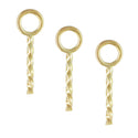 10pcs Real 1/20 14K Gold Filled 9mm Small Screw Eye, with 6.5mm Peg Drop, JK5-F1