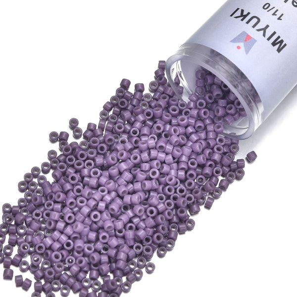 30g Miyuki Delica 11/0 Seed Beads, Duracoat Opaque Dark Orchid DB2139