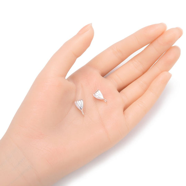 5pcs 925 Sterling Silver 14mm Folding Donut Bails, Pendant Connector, Closed Parallel Ring, SS355-2