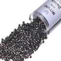 7.5g Miyuki Delica 11/0 Seed Beads, Transparent Copper-Lined Grey DB184