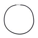 1pc Black Leather Cord Necklace, Sterling Silver Clasp, 3mm Diameter, Length Selections: 16 inch/18 inch/20 inch/22 inch