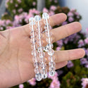 1 Strand Stretch Natural Grade A Clear Crystal White Quartz Beaded Gemstone Bracelet, 8mm Bead, Length Selections: 7 inch/7.5 inch/8 inch/8.5 inch