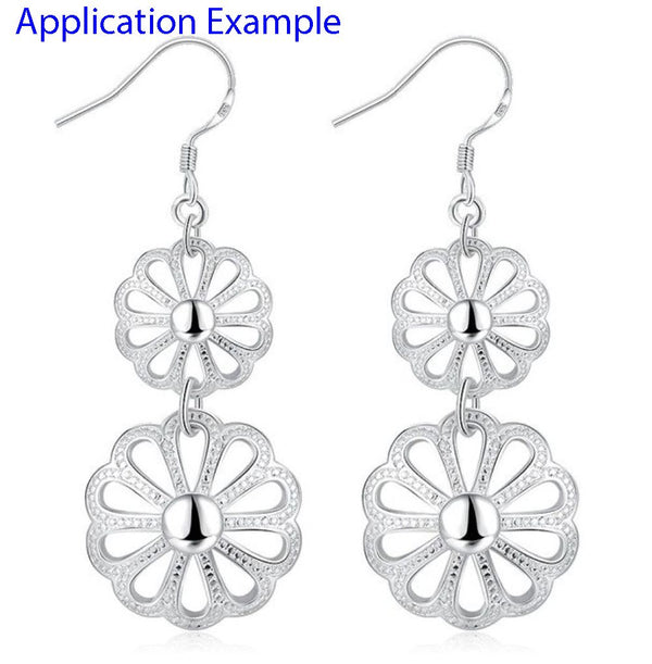 20pcs 925 Sterling Silver Flat Fish Earring Hooks, 18mm Long, Wire Gauge Selections: 0.6mm/0.7mm/0.8mm/0.9mm