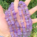 Natural Ametrine Yellow Purple Crystal Gemstone Flat Coin Chip Beads, Irregular, 7mm-10mm, Hole ID 1mm, 15 Inch/1 Strand, GZ7-10