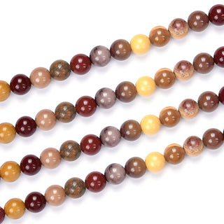 Natural Mookaite Jasper Gemstone Round Beads, 1 Strand/15 Inch, Size Selections: 4mm/6mm/8mm/10mm