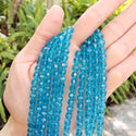 200pcs Creative Club Faceted Round Crystal Glass Beads, Aquamarine Blue, 6mm (0.24 inch), Hole ID 1mm, CC2R610
