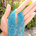 250pcs Creative Club Faceted Bicone Crystal Glass Beads, Aquamarine Blue, 6mm (0.24 Inch), Hole ID 1mm, CCB610