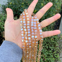 100pcs Creative Club Faceted Cube Crystal Glass Beads, Golden Shadow, 8mm, Hole ID 1mm, CCC828