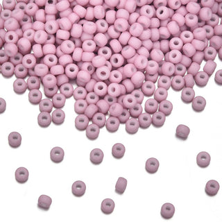 25g Miyuki Rocaille 8/0 Seed Beads Matte Glazed Luster Dusty Orchid RR-2024