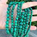 Synthetic Green Malachite Gemstone Round Beads, 1 Strand/15 Inch, Size Selections: 4mm/6mm/8mm/10mm
