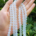 Lab Created White Opal Gemstone Round Beads, 1 Strand/15 Inch, Size Selections: 4mm/6mm/8mm/10mm