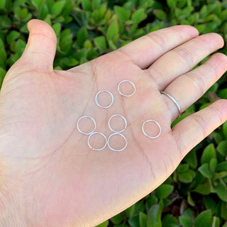 20pcs 925 Sterling Silver Open Jump Rings, 0.7mm/21 Gauge, Size Selections: 4mm/6mm/8mm/10mm