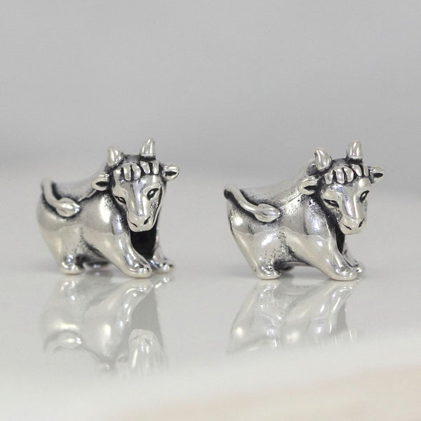 1pc 925 Sterling Silver Taurus Zodiac Sign Bead Charm, Compatible with Pandora All Other Charm Bracelets, EC5-B4