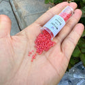 7.5g Miyuki Delica 11/0 Seed Beads, Matte Rainbow Red Orange DB856