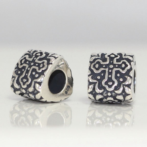 1pc Real 925 Sterling Silver Cross Sign Religious Bead Charm, Compatible with Pandora All Other Charm Bracelet, EC7-B5