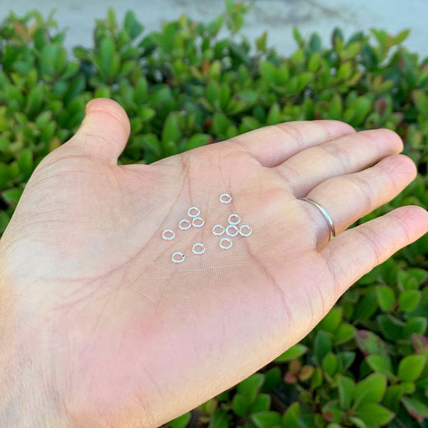 20pcs 925 Sterling Silver Open Jump Rings, 0.8mm/20 Gauge, Size Selections: 4mm/6mm/8mm/10mm/12mm