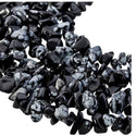 Natural Snowflake Obsidian Gemstones Chip Beads, Free Form, 5mm-8mm, Hole ID 1mm, 1 Strand/31 Inch, GZ1-20
