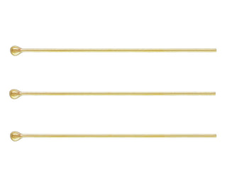 20pcs Real 1/20 14K Gold Filled Ball Head Pins Headpin, Thin 26 Gauge/0.4mm, Length Selections: 1 inch/1.5 inch