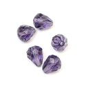 24pcs Adabele Austrian Faceted Teardrop Crystal Beads #5500, Tanzanite Purple, 12mm x 10mm, Hole ID 1.2mm, SST-1226