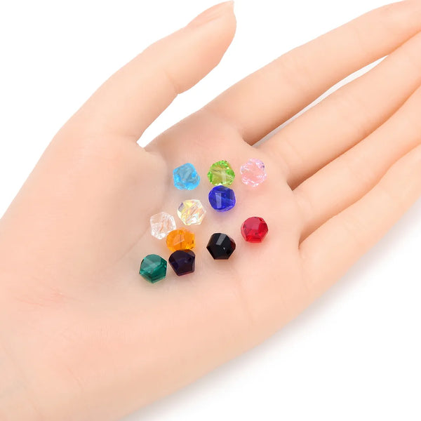 24pcs Adabele Austrian Faceted Helix Spiral Irregular Crystal Beads #5020, Crystal Clear, 6mm, Hole ID 1mm, SSH-601