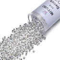 7.5g Miyuki Delica 11/0 Seed Beads, Rainbow Silver-Lined Opal DB223