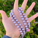 AAA Grade Natural Shell Pearl Round Beads, Freshwater Mother Of Pearl Nacre, Lavender Amethyst, 1 Strand/15 Inch, Size Selections: 4mm/6mm/8mm