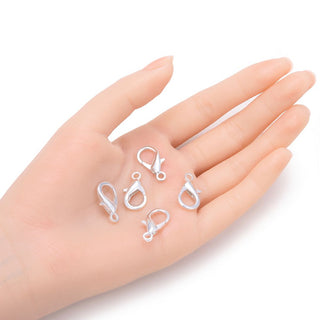 20pcs Trigger Lobster Claw Clasp, Silver Plated, Size Selections: 10mm/12mm/15mm/20mm