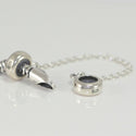 1pc 925 Sterling Silver Safety Chain Lock Clip Rubber Charm Holder Bead Stopper, Compatible with Pandora All Other 3mm Charm Bracelet, EC28-A3