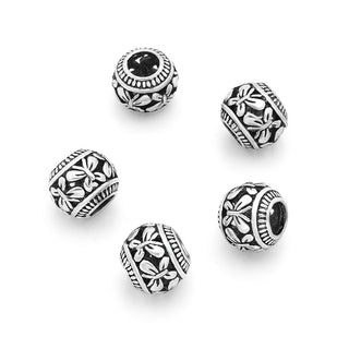 20pcs Butterfly Symbol of transformation Large Hole Beads, Hole ID 4.5mm, Antique Silver, Zinc Alloy Metal, MEC-A13