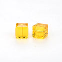 24pcs Adabele Austrian Faceted Cube Crystal Beads #5601, Light Topaz Yellow, Size Selections: 4mm/6mm/8mm