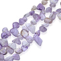 Natural Ametrine Purple Yellow Crystal Gemstone Petal Keishi Beads, Irregular, 10mm-20mm, Hole ID 1mm, 1 Strand/15 Inch, GZ6-37